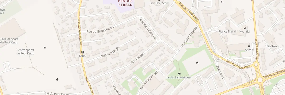 Plan du 28 Rue Renoir à Brest