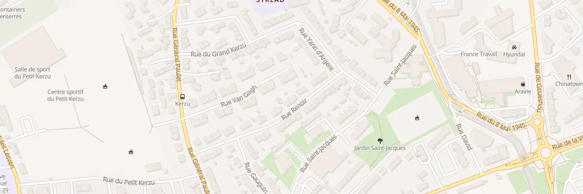 Plan du 24 Rue Renoir à Brest