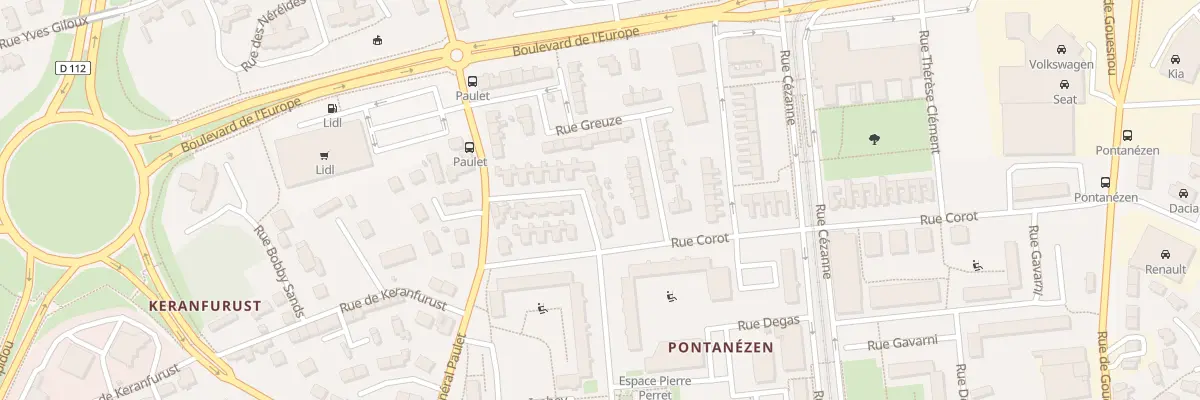 Plan du 90 Rue Leonor Fini à Brest
