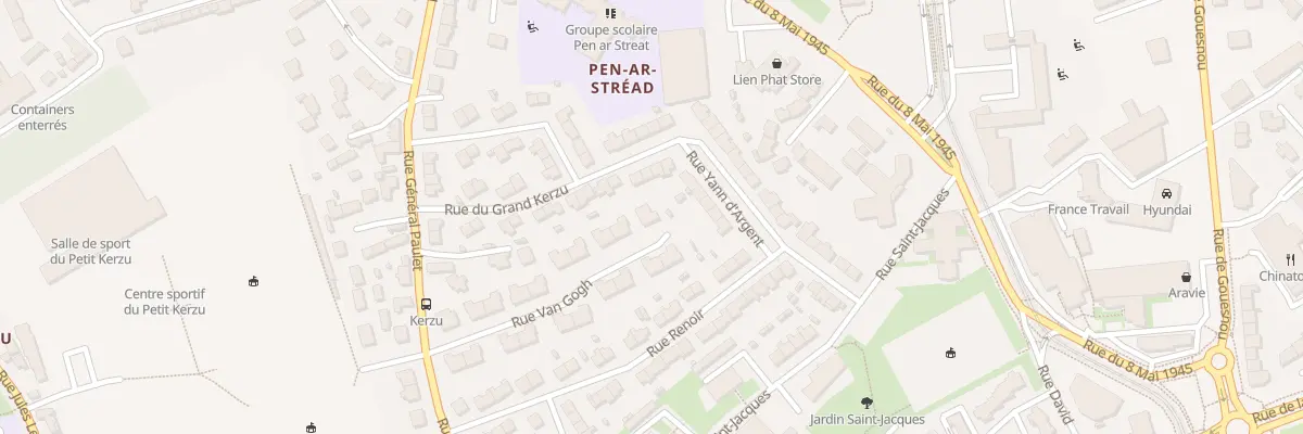 Plan du 20 Rue Van Gogh à Brest