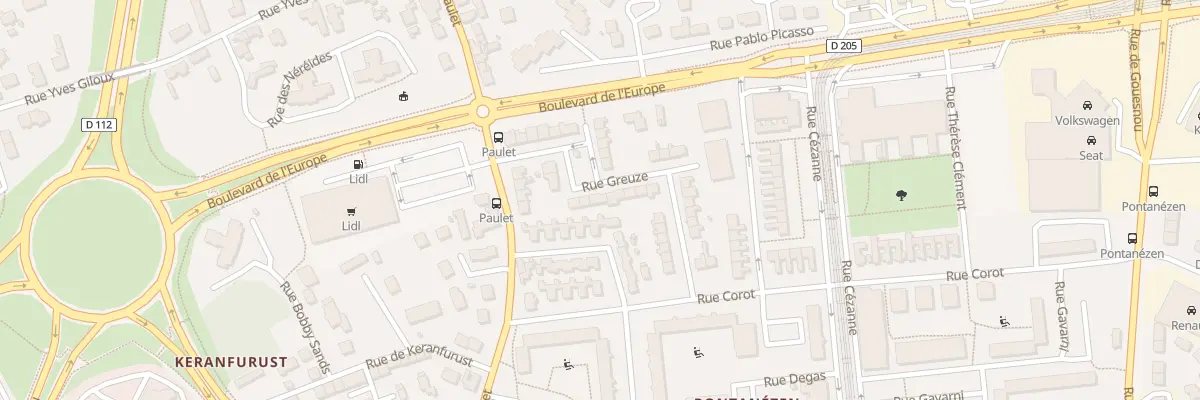 Plan du 9 Rue Greuze à Brest