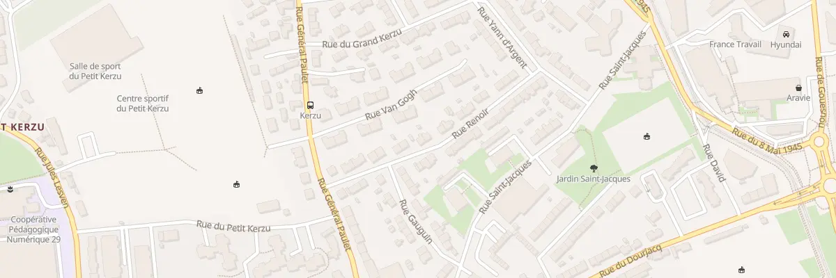 Plan du 14 Rue Renoir à Brest