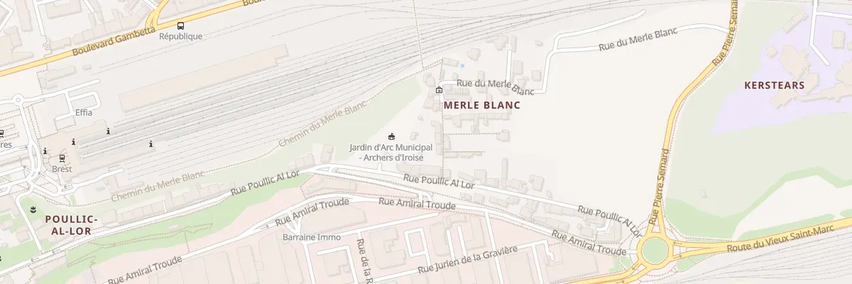 Plan du 9 Rpe du Merle Blanc à Brest