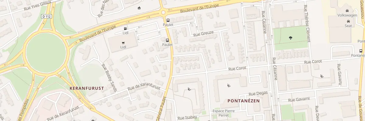 Plan du 25 Rue Leonor Fini à Brest