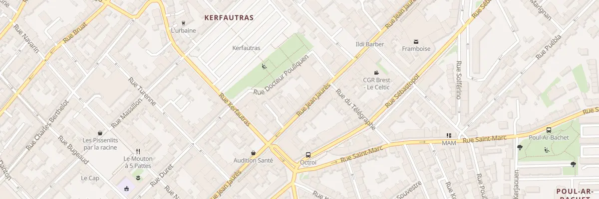 Plan du 168 Rue Jean Jaurès à Brest