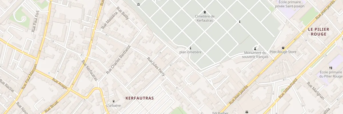 Plan du 88 Rue Massillon à Brest