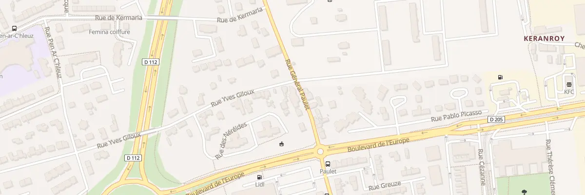 Plan du 156 Rue Général Paulet à Brest