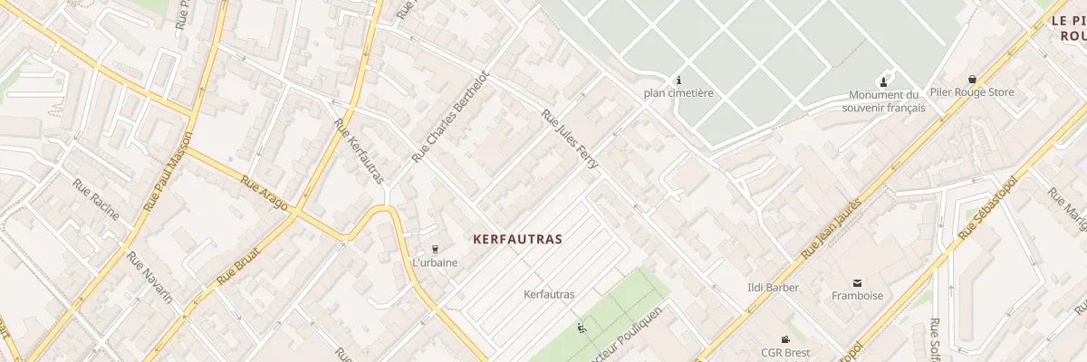 Plan du 74 Rue Massillon à Brest