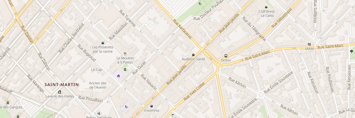 Plan du 1 Rue Turenne à Brest
