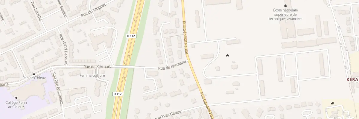 Plan du 170 Rue Général Paulet à Brest