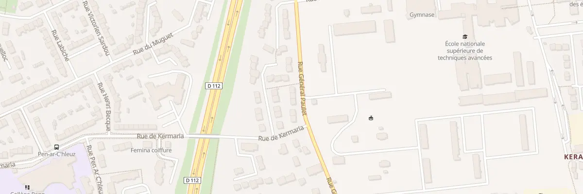 Plan du 176 Rue Général Paulet à Brest