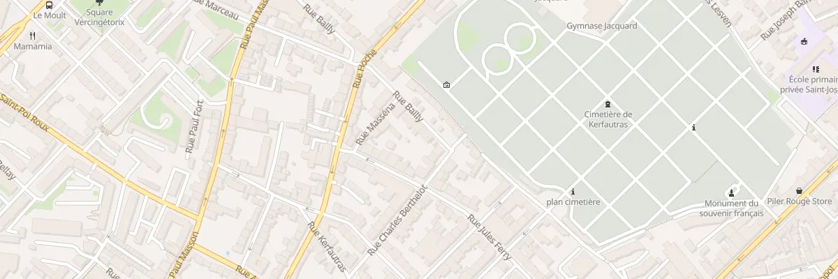 Plan du 8 Rue Bailly à Brest