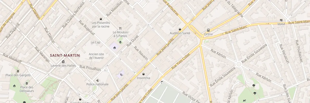 Plan du 134 Rue Jean Jaurès à Brest
