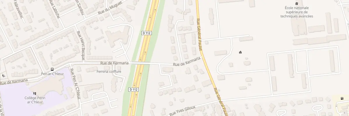 Plan du 2 Rue Pierre Pellissier à Brest