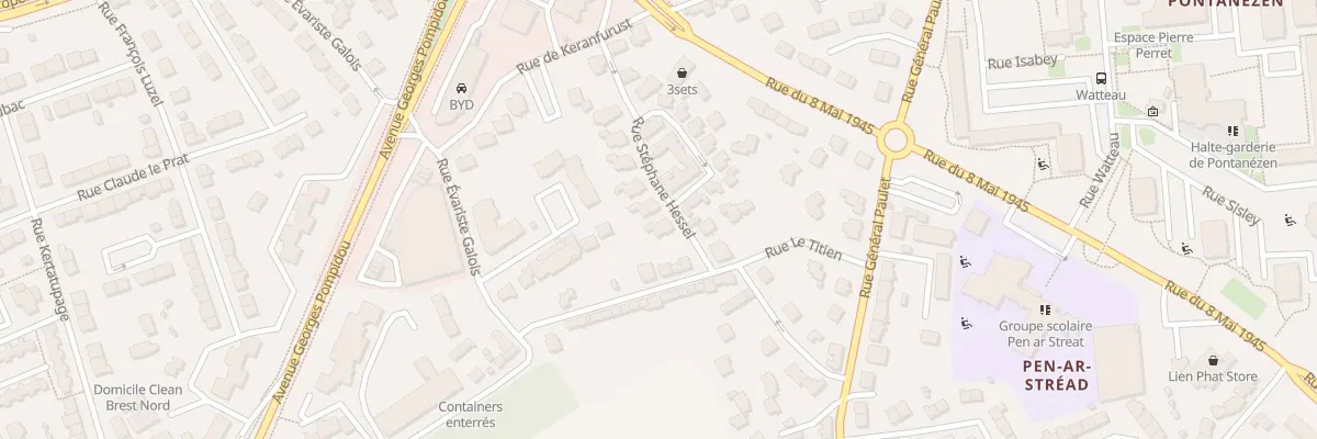 Plan du 95 Rue Stéphane Hessel à Brest