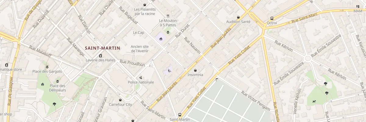 Plan du 1 Rue Bugeaud à Brest