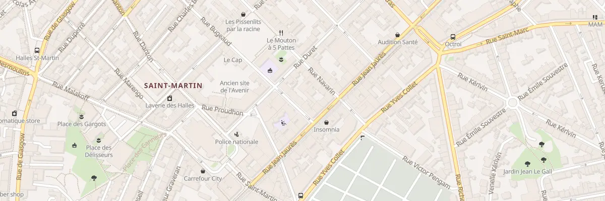 Plan du 3 Rue Bugeaud à Brest