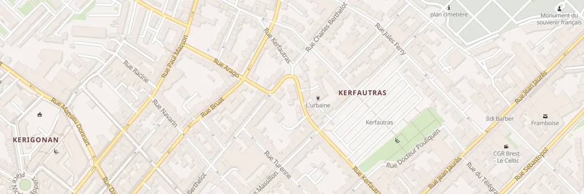Plan du 38 Rue Kerfautras à Brest