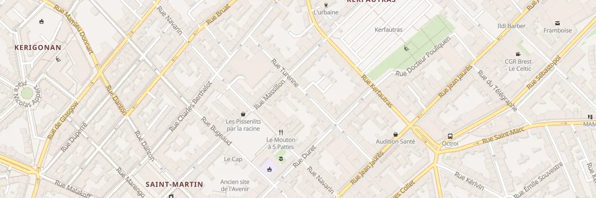 Plan du 22 Rue Turenne à Brest