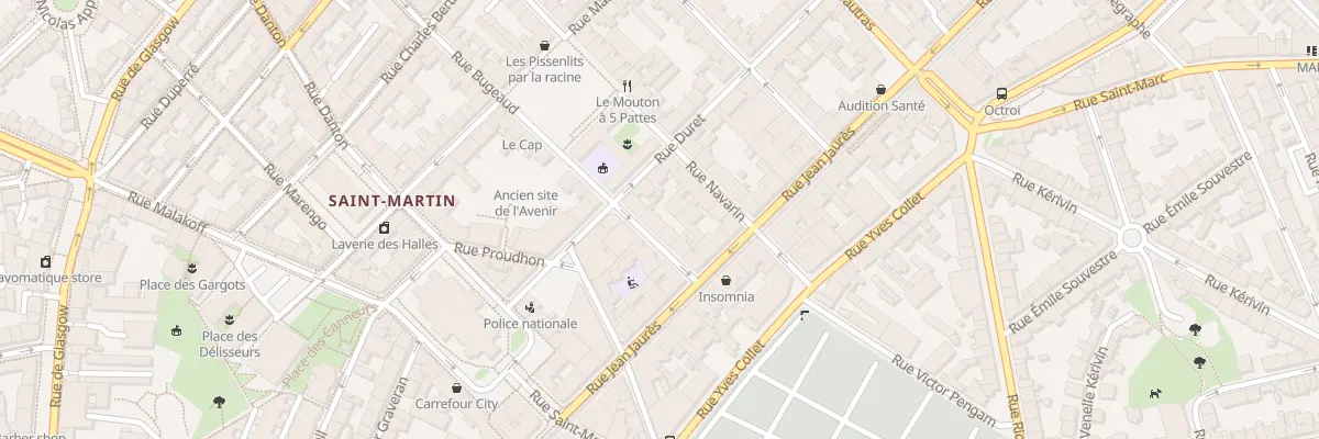 Plan du 5 Rue Bugeaud à Brest
