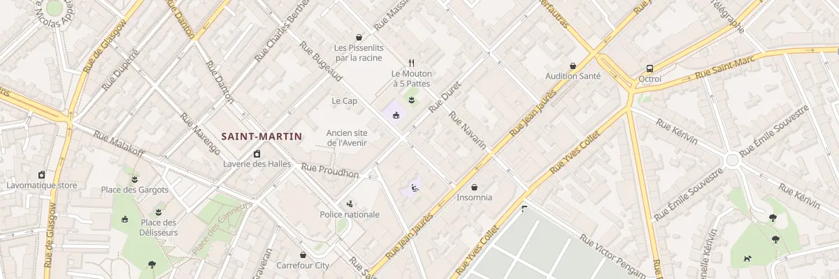 Plan du 7 Rue Bugeaud à Brest