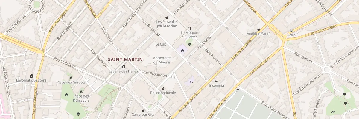 Plan du 14 Rue Bugeaud à Brest