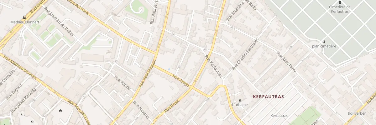Plan du 11 Rue Beaumarchais à Brest