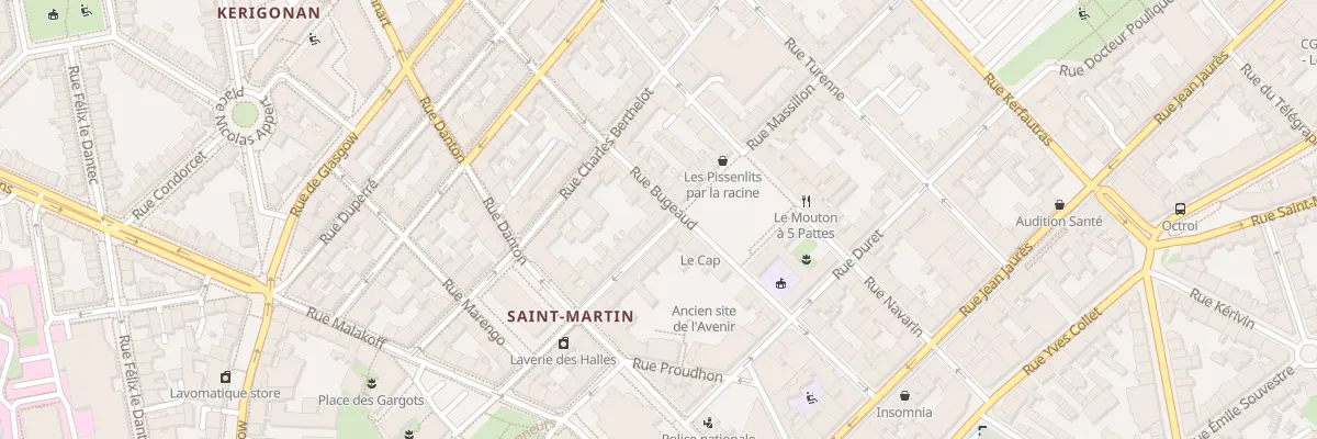 Plan du 20 Rue Massillon à Brest
