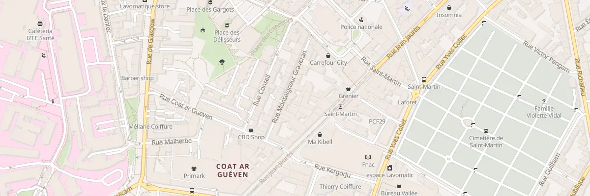 Plan du 13 Rue Graveran à Brest