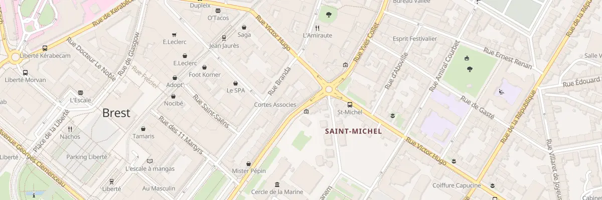 Plan du 22 Rue Yves Collet à Brest