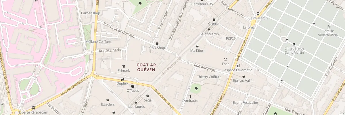 Plan du 68 Rue Jean Jaurès à Brest