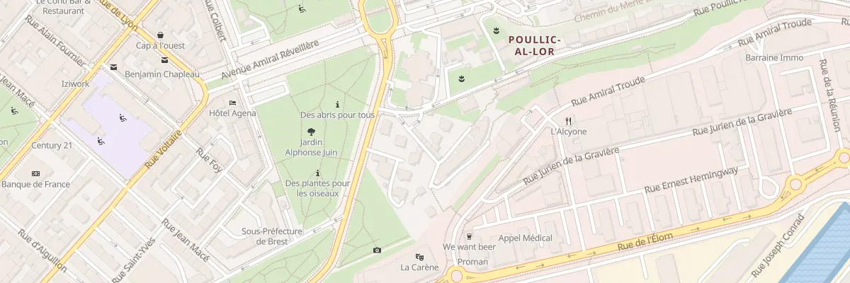 Plan du 3 Rue Porstrein Lapierre à Brest