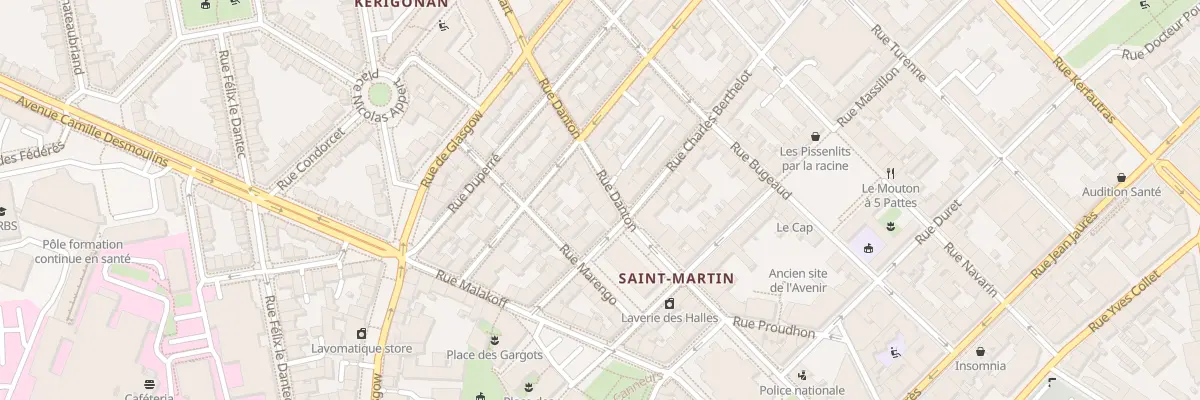Plan du 8 Rue Danton à Brest