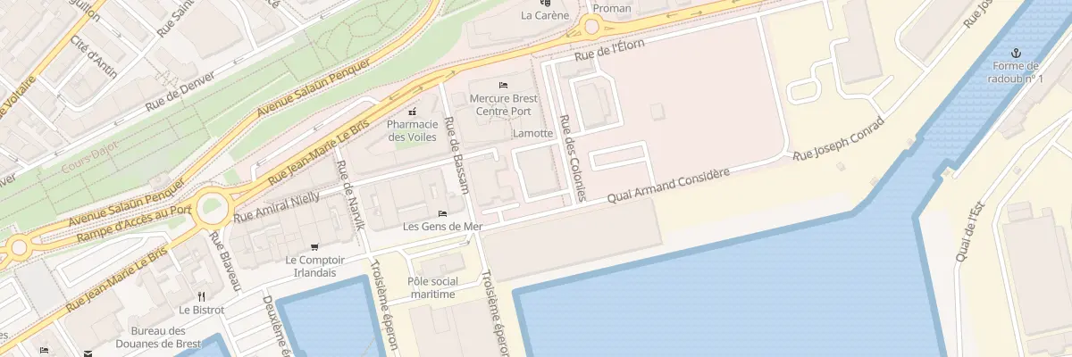 Plan du 3 Rue des Colonies à Brest