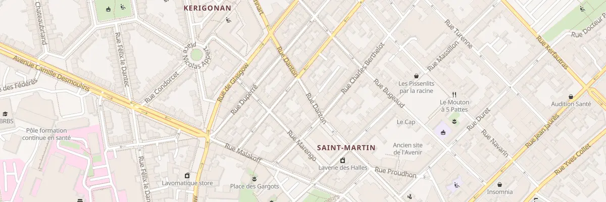Plan du 10 Rue Danton à Brest