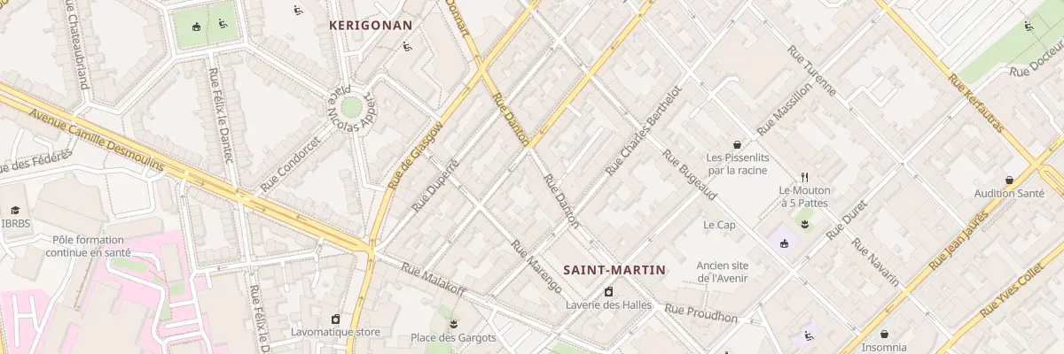 Plan du 12 Rue Danton à Brest