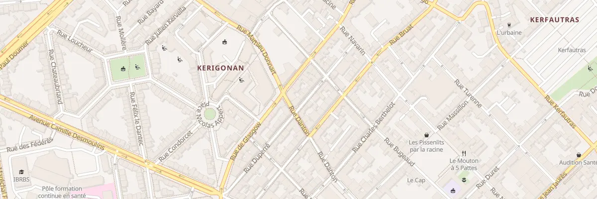 Plan du 22 Rue Duperré à Brest