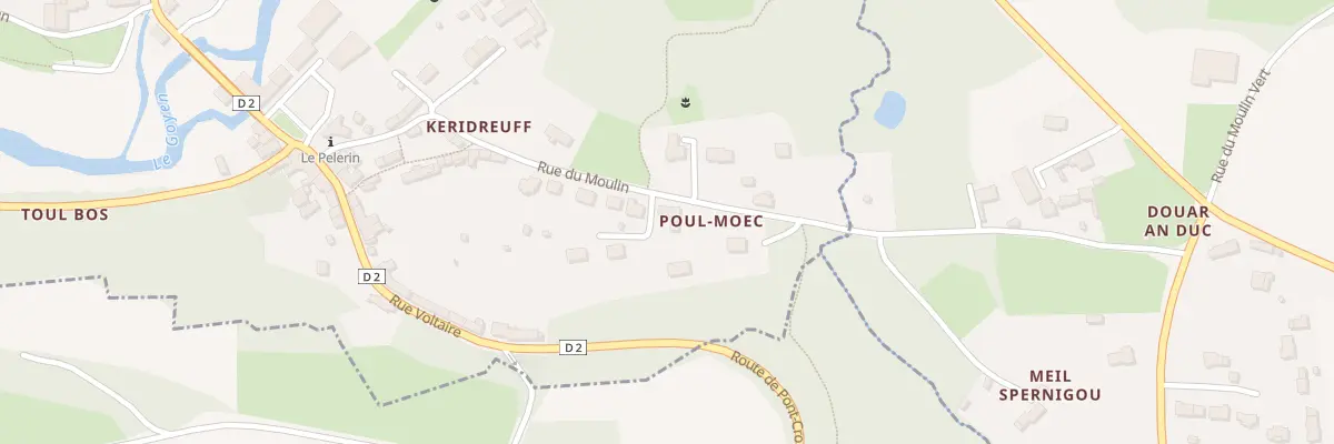 Plan du 593 Rue du Moulin à Pont-Croix