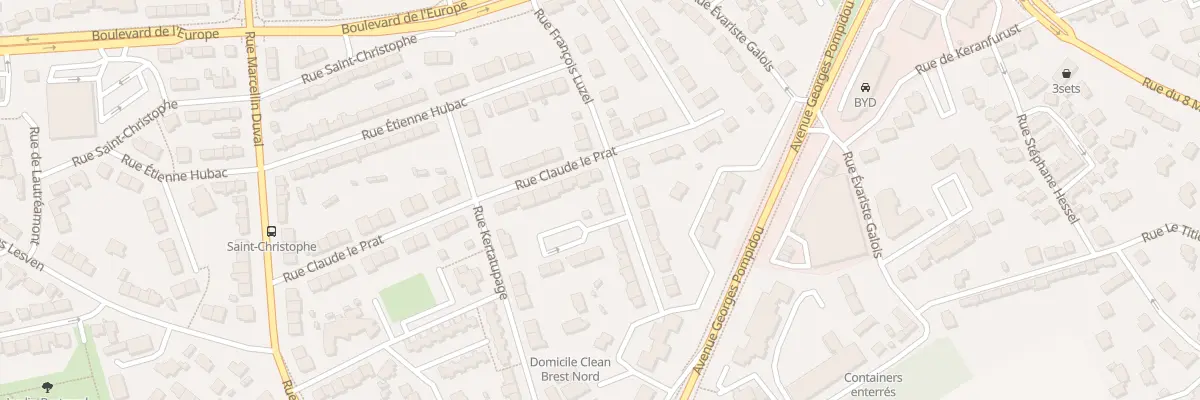 Plan du 28 Rue François Luzel à Brest