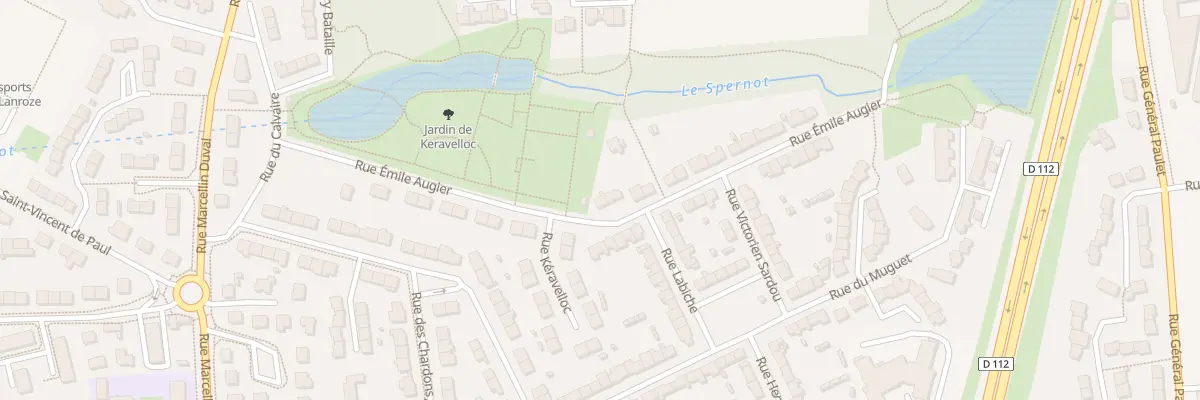 Plan du 10 Rue Emile Augier à Brest