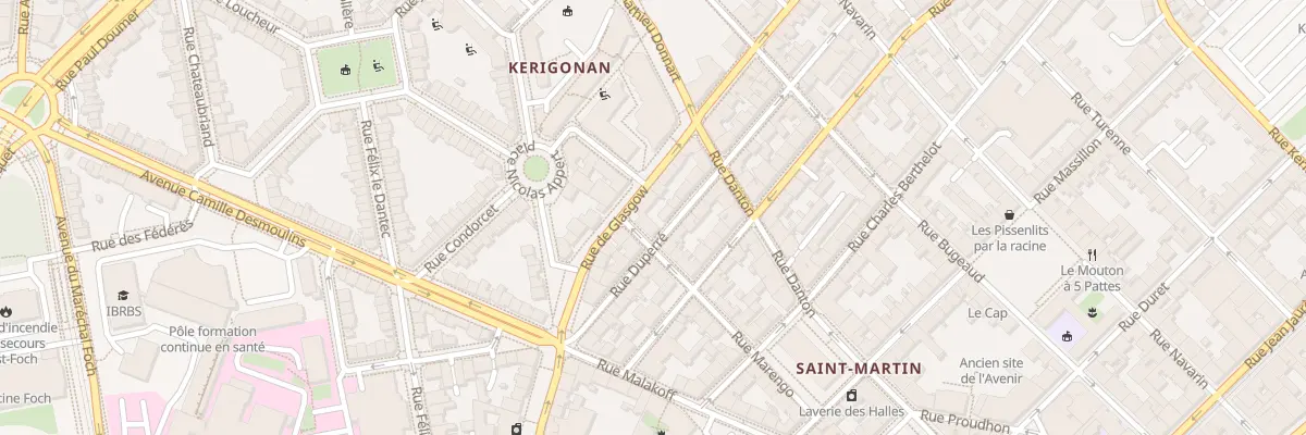 Plan du 12 Rue Duperré à Brest