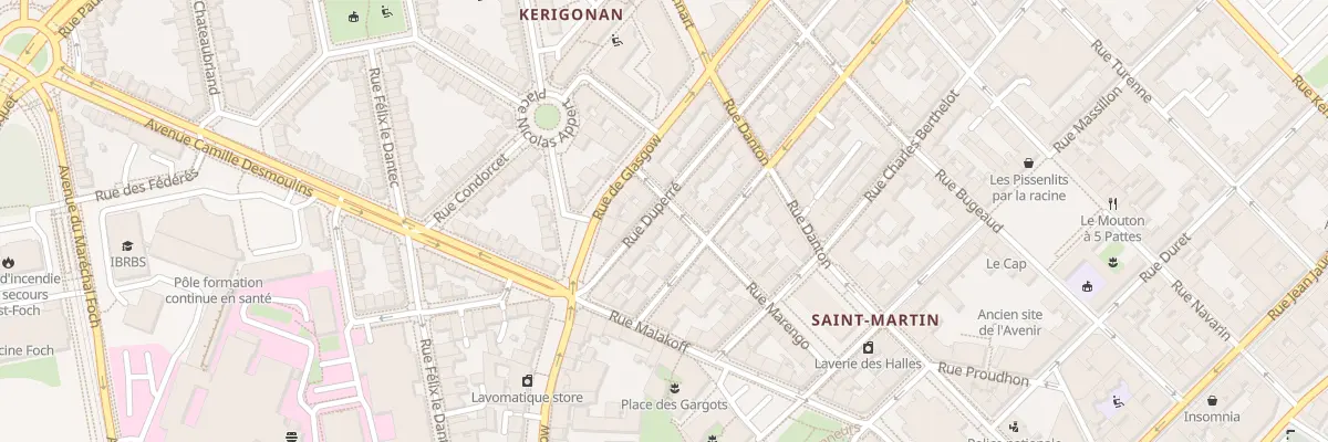 Plan du 11 Rue Duperré à Brest