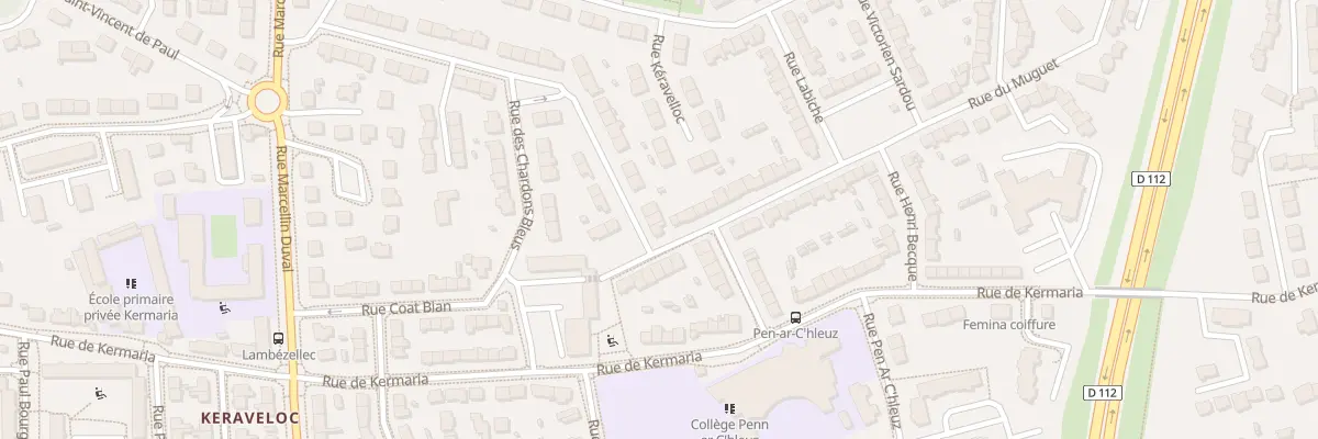 Plan du 3 Rue des Lilas à Brest