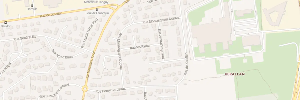 Plan du 8 Rue Monseigneur Duparc à Brest