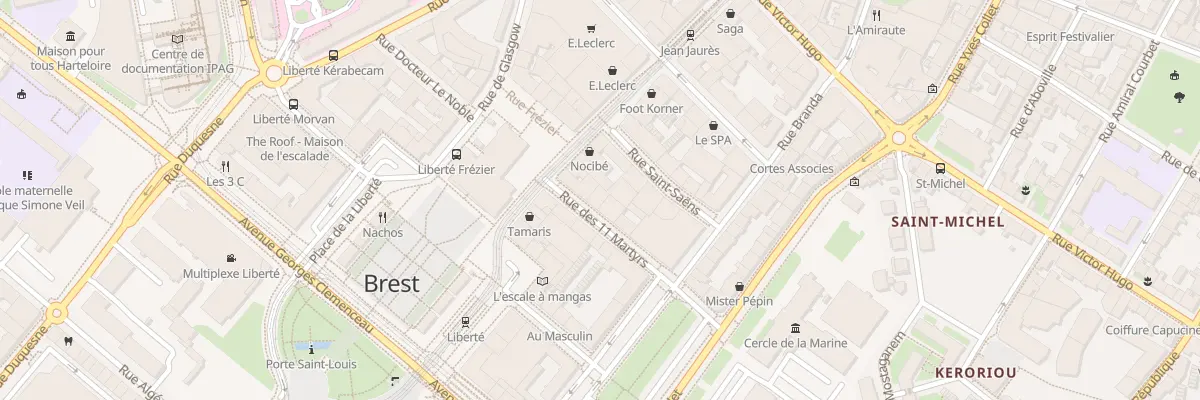 Plan du 15 Rue des Onze Martyrs à Brest