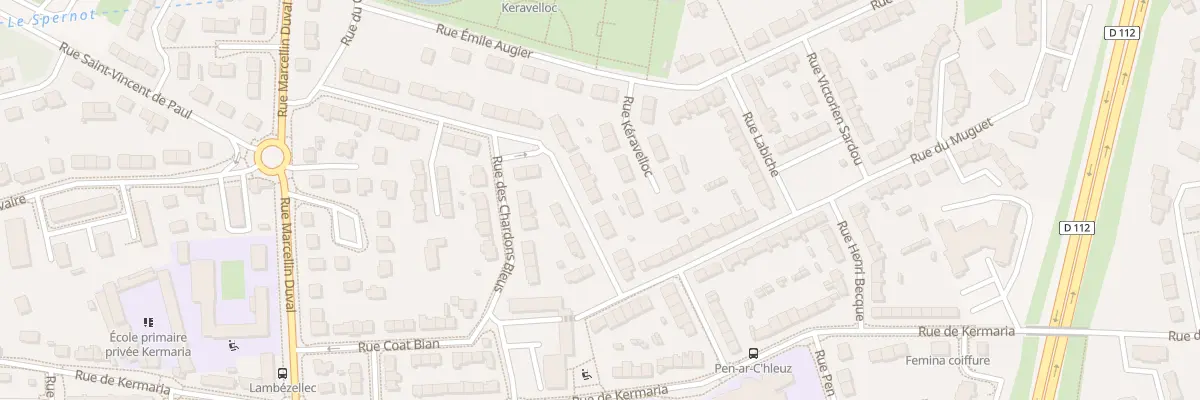 Plan du 11 Rue des Lilas à Brest