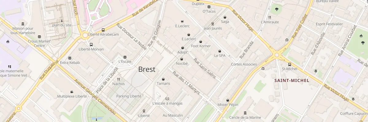 Plan du 15 Rue Jean Jaurès à Brest