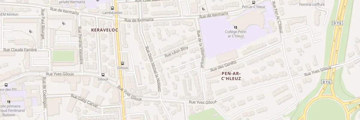 Plan du 7 Rue Léon Bloy à Brest