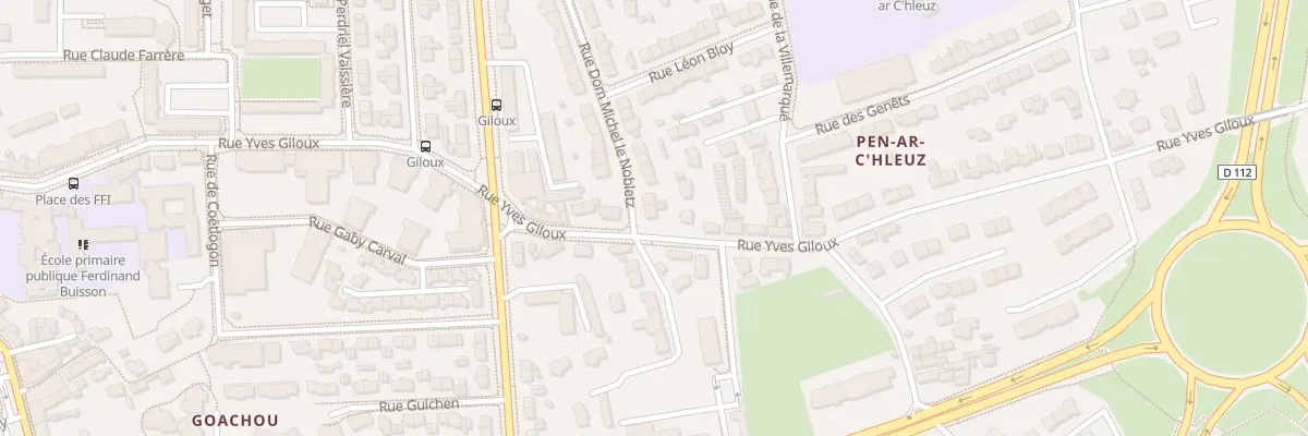 Plan du 1 Rue Dom Michel Nobletz à Brest