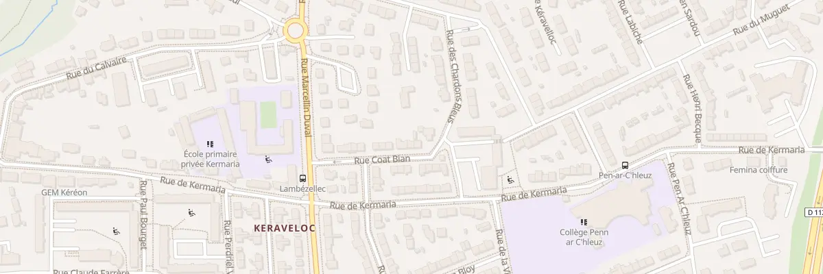 Plan du 5 Rue Coat Bian à Brest